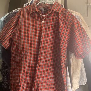 Polo by Ralph Lauren Men's Red and Blue plaid Shirt